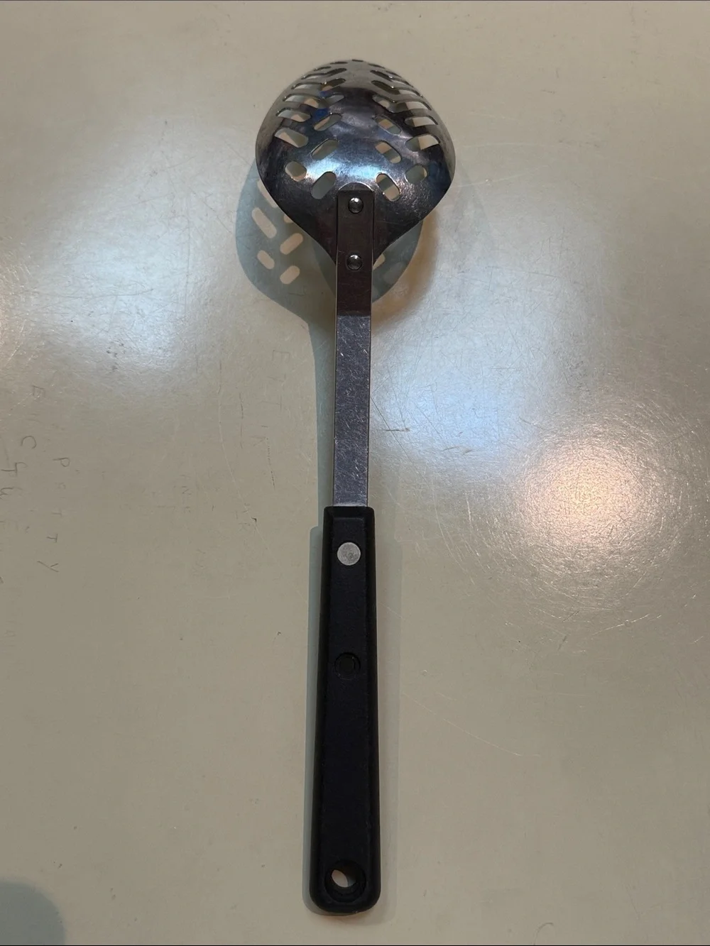 Vintage EKCO Forge Stainless Steel Slotted Spoon